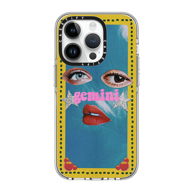 Valheria Rocha x CASETiFY iPhone 14 Pro Case Clear Clear Case MagSafe Compatible Gemini Valheria Rocha x CASETiFY iPhone 14 Pro Case Clear Clear Case MagSafe Compatible Gemini