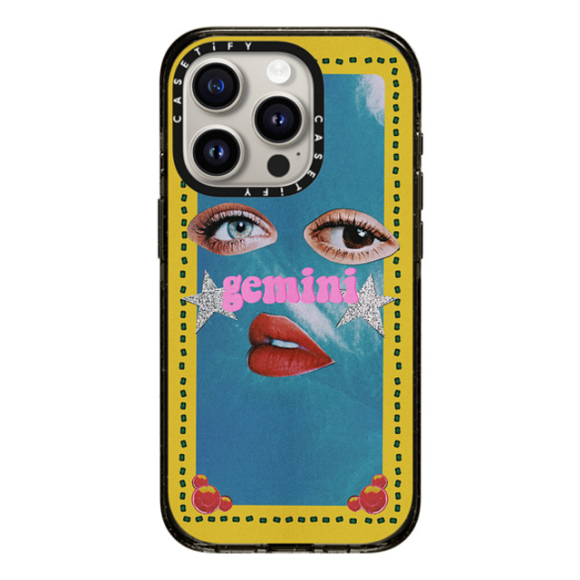 Valheria Rocha x CASETiFY iPhone 15 Pro Case Black Impact Case MagSafe Compatible Gemini Valheria Rocha x CASETiFY iPhone 15 Pro Case Black Impact Case MagSafe Compatible Gemini