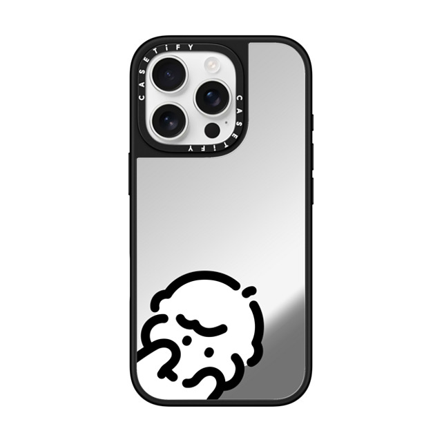 Muramatsushiori x CASETiFY iPhone 16 Pro ケース Cartoon,Line Art Silver on Black ミラーケース MagSafe対応 I wanna go your side-1 by muramatsushiori Father's Day Muramatsushiori x CASETiFY iPhone 16 Pro ケース Cartoon,Line Art Silver on Black ミラーケース MagSafe対応 I wanna go your side-1 by muramatsushiori Father's Day