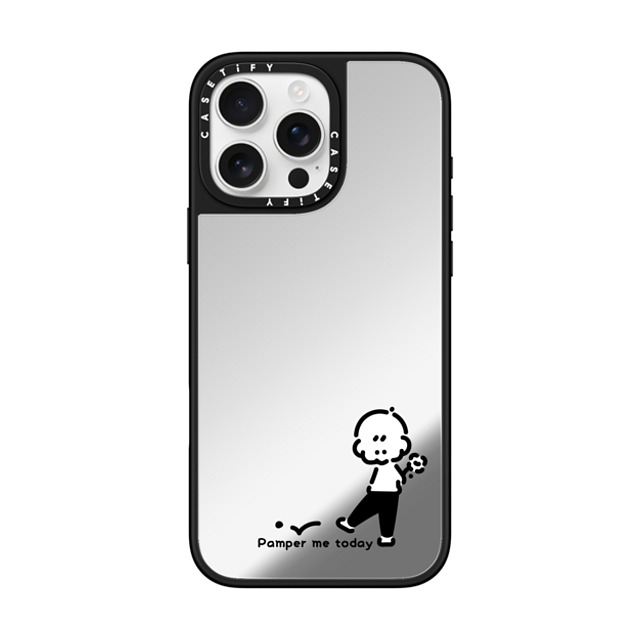 Muramatsushiori x CASETiFY iPhone 16 Pro Max ケース Cartoon,Monochrome Silver on Black ミラーケース MagSafe対応 Pamper me today - muramatsushiori Father's Day Muramatsushiori x CASETiFY iPhone 16 Pro Max ケース Cartoon,Monochrome Silver on Black ミラーケース MagSafe対応 Pamper me today - muramatsushiori Father's Day