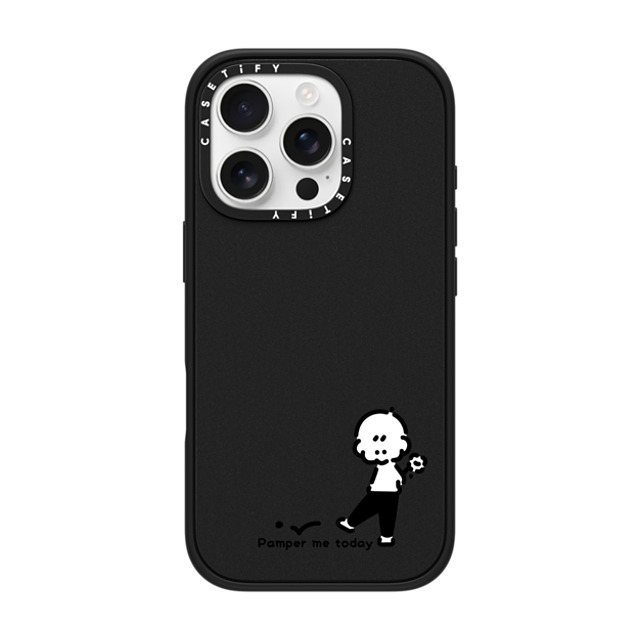 Muramatsushiori x CASETiFY iPhone 16 Pro Case Cartoon,Monochrome マットブラック インパクトケース MagSafe対応 Pamper me today - muramatsushiori Mother's Day Muramatsushiori x CASETiFY iPhone 16 Pro Case Cartoon,Monochrome マットブラック インパクトケース MagSafe対応 Pamper me today - muramatsushiori Mother's Day