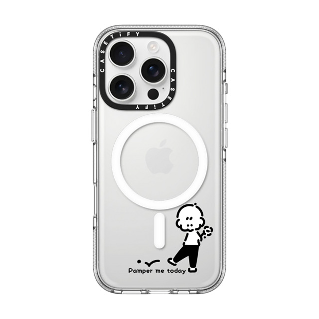 Muramatsushiori x CASETiFY iPhone 16 Pro Case Cartoon,Monochrome Clear Clear Case MagSafe Compatible Pamper me today - muramatsushiori Father's Day Muramatsushiori x CASETiFY iPhone 16 Pro Case Cartoon,Monochrome Clear Clear Case MagSafe Compatible Pamper me today - muramatsushiori Father's Day