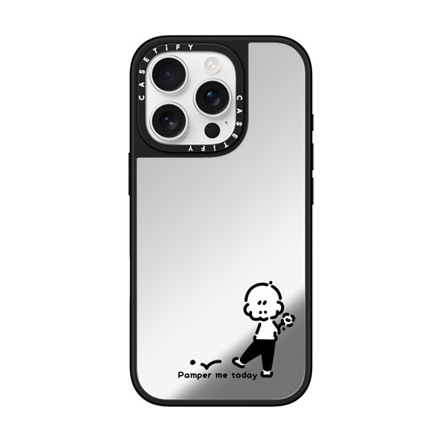 Muramatsushiori x CASETiFY iPhone 16 Pro Case Cartoon,Monochrome Silver on Black ミラーケース MagSafe対応 Pamper me today - muramatsushiori Mother's Day Muramatsushiori x CASETiFY iPhone 16 Pro Case Cartoon,Monochrome Silver on Black ミラーケース MagSafe対応 Pamper me today - muramatsushiori Mother's Day