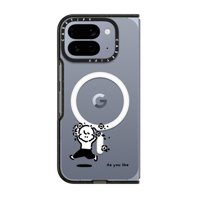 muramatsushiori x CASETiFY Pixel 10 Pro Fold ケース Cartoon,Bowcore ブラック Impact Magnetic Case As you like - muramatsushiori