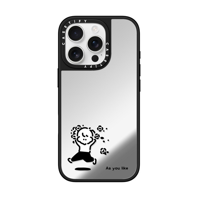 Muramatsushiori x CASETiFY iPhone 16 Pro Case Cartoon,Monochrome Silver on Black ミラーケース MagSafe対応 As you like - muramatsushiori Father's Day Muramatsushiori x CASETiFY iPhone 16 Pro Case Cartoon,Monochrome Silver on Black ミラーケース MagSafe対応 As you like - muramatsushiori Father's Day