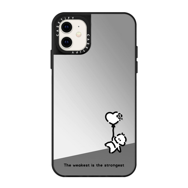 Muramatsushiori x CASETiFY iPhone 11 Case Cartoon,Monochrome Silver on Black ミラーケース The weakest is the strongest - muramatsushiori Mother's Day Muramatsushiori x CASETiFY iPhone 11 Case Cartoon,Monochrome Silver on Black ミラーケース The weakest is the strongest - muramatsushiori Mother's Day