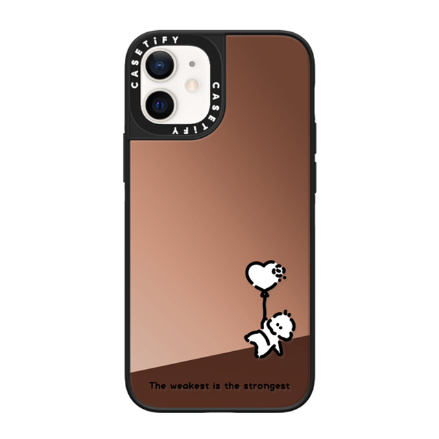 Muramatsushiori x CASETiFY iPhone 12 mini ケース Bronze on Black ミラーケース MagSafe対応 The weakest is the strongest - muramatsushiori