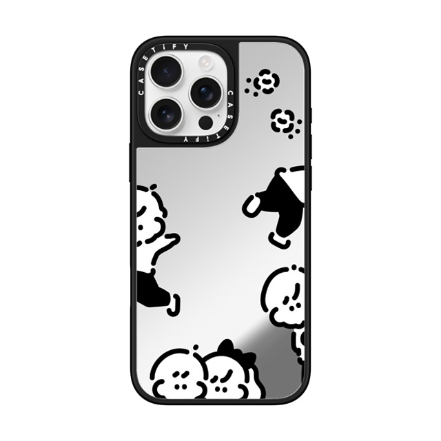 Muramatsushiori x CASETiFY iPhone 16 Pro Max ケース Sticker,Cartoon Silver on Black ミラーケース MagSafe対応 Dota bata - muramatsushiori Father's Day Muramatsushiori x CASETiFY iPhone 16 Pro Max ケース Sticker,Cartoon Silver on Black ミラーケース MagSafe対応 Dota bata - muramatsushiori Father's Day