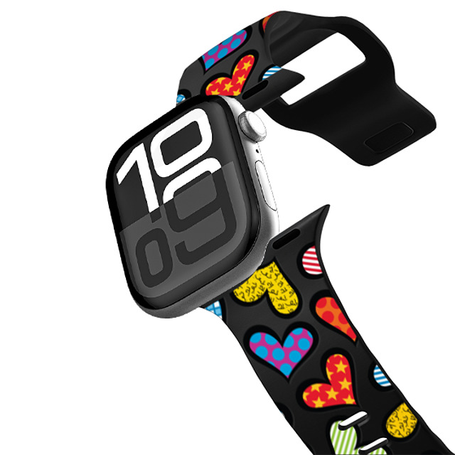 Romero Britto x CASETiFY Apple Watch Band Series 10 (46mm) Heart,Pattern Black インパクト バンド HEARTS BY ROMERO BRITTO Mother's Day Romero Britto x CASETiFY Apple Watch Band Series 10 (46mm) Heart,Pattern Black インパクト バンド HEARTS BY ROMERO BRITTO Mother's Day