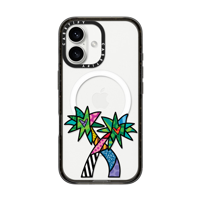 Romero Britto x CASETiFY iPhone 16 ケース Cartoon,Nature ブラック インパクトケース MagSafe対応 PARADISE BY ROMERO BRITTO Father's Day Romero Britto x CASETiFY iPhone 16 ケース Cartoon,Nature ブラック インパクトケース MagSafe対応 PARADISE BY ROMERO BRITTO Father's Day