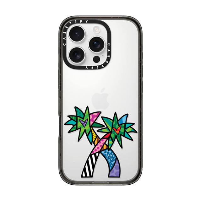 Romero Britto x CASETiFY iPhone 16 Pro ケース Cartoon,Nature ブラック インパクトケース PARADISE BY ROMERO BRITTO Father's Day Romero Britto x CASETiFY iPhone 16 Pro ケース Cartoon,Nature ブラック インパクトケース PARADISE BY ROMERO BRITTO Father's Day