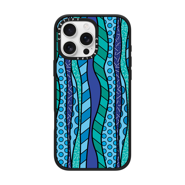 Romero Britto x CASETiFY iPhone 16 Pro Max ケース Geometric,Abstract マットブラック インパクトケース MagSafe対応 WAVES BY ROMERO BRITTO Father's Day Romero Britto x CASETiFY iPhone 16 Pro Max ケース Geometric,Abstract マットブラック インパクトケース MagSafe対応 WAVES BY ROMERO BRITTO Father's Day