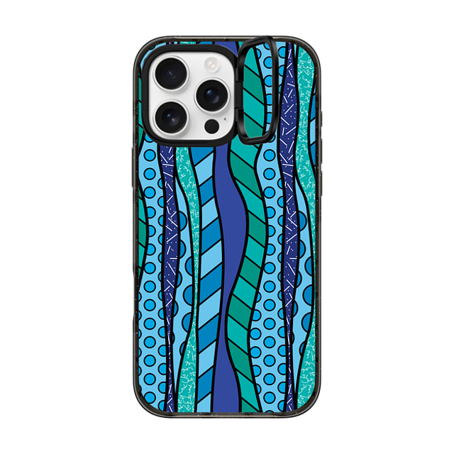 Romero Britto x CASETiFY iPhone 16 Pro Max Case Geometric,Abstract Black インパクトリングスタンドケース MagSafe対応 WAVES BY ROMERO BRITTO Mother's Day Romero Britto x CASETiFY iPhone 16 Pro Max Case Geometric,Abstract Black インパクトリングスタンドケース MagSafe対応 WAVES BY ROMERO BRITTO Mother's Day