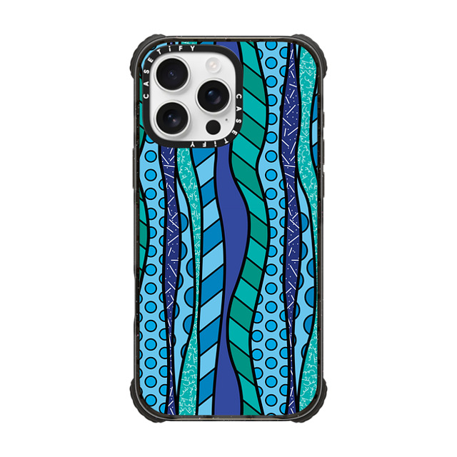 Romero Britto x CASETiFY iPhone 16 Pro Max ケース Geometric,Abstract ブラック ウルトラ インパクトケース MagSafe 対応 WAVES BY ROMERO BRITTO Father's Day Romero Britto x CASETiFY iPhone 16 Pro Max ケース Geometric,Abstract ブラック ウルトラ インパクトケース MagSafe 対応 WAVES BY ROMERO BRITTO Father's Day