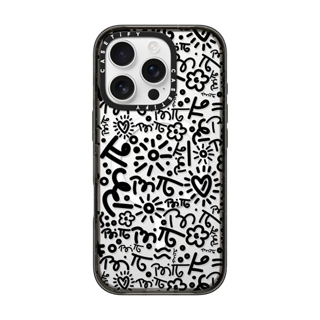 Romero Britto x CASETiFY iPhone 16 Pro Case Black Impact Case MagSafe Compatible GRAFFITI WHITE BY ROMERO BRITTO Romero Britto x CASETiFY iPhone 16 Pro Case Black Impact Case MagSafe Compatible GRAFFITI WHITE BY ROMERO BRITTO
