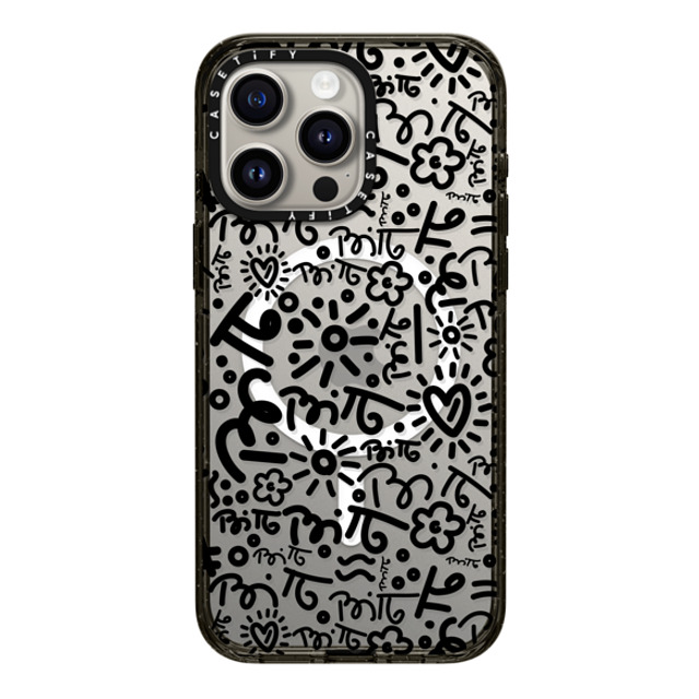 Romero Britto x CASETiFY iPhone 15 Pro Max Case Black Impact Case MagSafe Compatible GRAFFITI WHITE BY ROMERO BRITTO Romero Britto x CASETiFY iPhone 15 Pro Max Case Black Impact Case MagSafe Compatible GRAFFITI WHITE BY ROMERO BRITTO