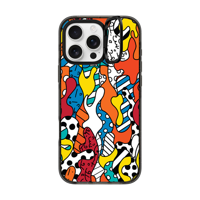 Romero Britto x CASETiFY iPhone 16 Pro Max Case Geometric,Abstract Black インパクトリングスタンドケース MagSafe対応 CAMOUFLAGE BY ROMERO BRITTO Father's Day Romero Britto x CASETiFY iPhone 16 Pro Max Case Geometric,Abstract Black インパクトリングスタンドケース MagSafe対応 CAMOUFLAGE BY ROMERO BRITTO Father's Day