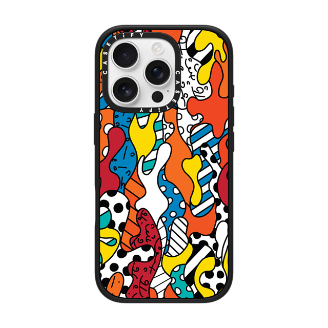 Romero Britto x CASETiFY iPhone 16 Pro Case Geometric,Abstract Matte Black Impact Case MagSafe Compatible CAMOUFLAGE BY ROMERO BRITTO Father's Day Romero Britto x CASETiFY iPhone 16 Pro Case Geometric,Abstract Matte Black Impact Case MagSafe Compatible CAMOUFLAGE BY ROMERO BRITTO Father's Day