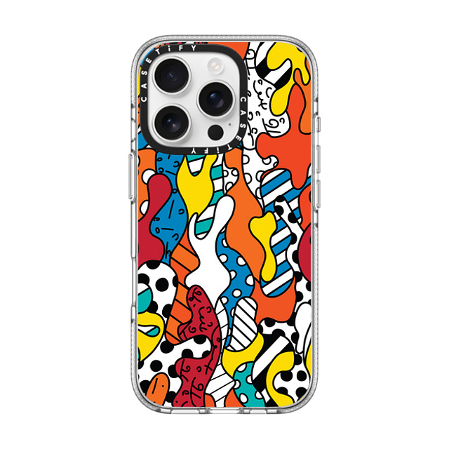 Romero Britto x CASETiFY iPhone 16 Pro ケース Geometric,Abstract クリア クリア ケース MagSafe対応 CAMOUFLAGE BY ROMERO BRITTO Back to School Romero Britto x CASETiFY iPhone 16 Pro ケース Geometric,Abstract クリア クリア ケース MagSafe対応 CAMOUFLAGE BY ROMERO BRITTO Back to School