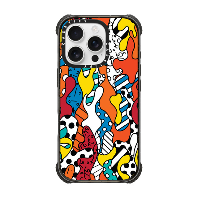 Romero Britto x CASETiFY iPhone 16 Pro ケース Geometric,Abstract ブラック ウルトラ インパクトケース MagSafe 対応 CAMOUFLAGE BY ROMERO BRITTO Father's Day Romero Britto x CASETiFY iPhone 16 Pro ケース Geometric,Abstract ブラック ウルトラ インパクトケース MagSafe 対応 CAMOUFLAGE BY ROMERO BRITTO Father's Day