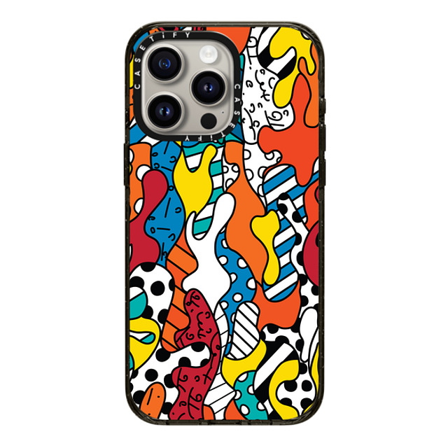 Romero Britto x CASETiFY iPhone 15 Pro Max Case Geometric,Abstract Black Impact Case MagSafe Compatible CAMOUFLAGE BY ROMERO BRITTO Back to School Romero Britto x CASETiFY iPhone 15 Pro Max Case Geometric,Abstract Black Impact Case MagSafe Compatible CAMOUFLAGE BY ROMERO BRITTO Back to School