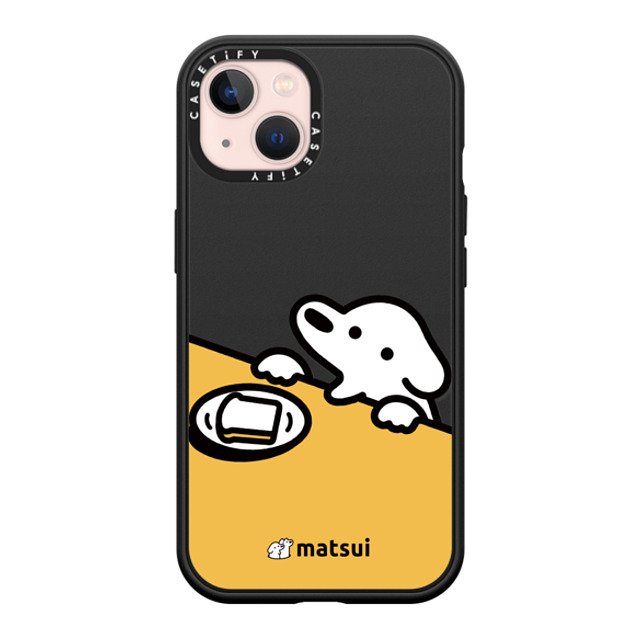 matsui x CASETiFY iPhone 13 ケース マットブラック インパクトケース MagSafe対応 パン