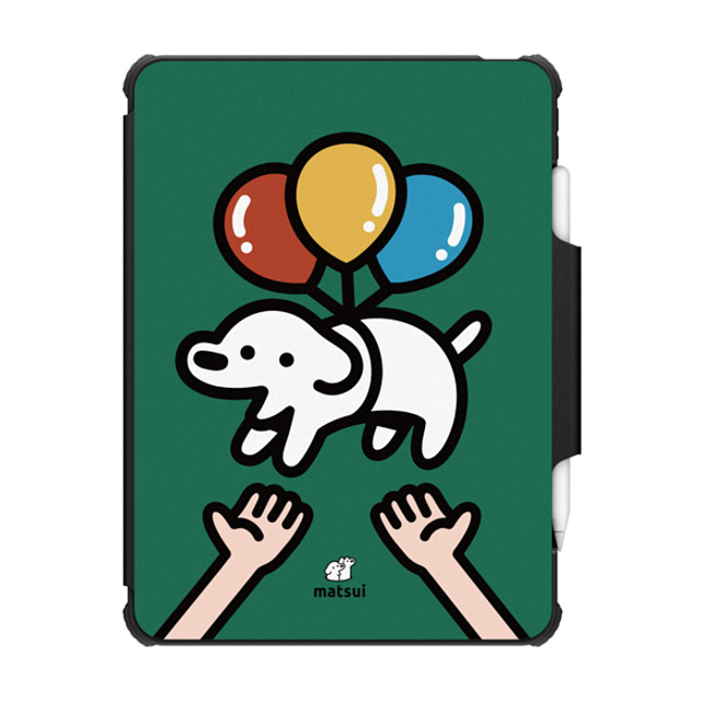 "matsui x CASETiFY iPad Pro 12.9" (第5/6世代) Dog,Animal ブラック インパクト フォリオ ケース Catch me! Mother's Day" "matsui x CASETiFY iPad Pro 12.9" (第5/6世代) Dog,Animal ブラック インパクト フォリオ ケース Catch me! Mother's Day"