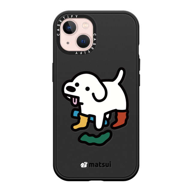 matsui x CASETiFY iPhone 13 ケース マットブラック インパクトケース MagSafe対応 Socks