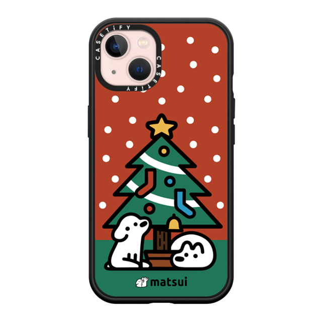 matsui x CASETiFY iPhone 13 ケース マットブラック インパクトケース MagSafe対応 クリスマス