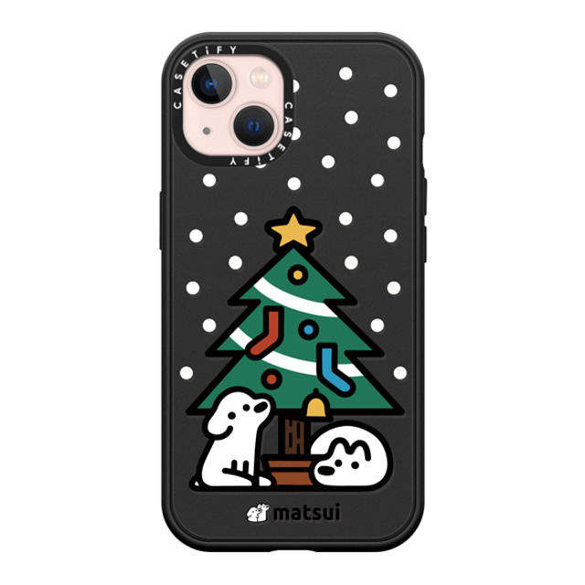 matsui x CASETiFY iPhone 13 ケース マットブラック インパクトケース MagSafe対応 クリスマス