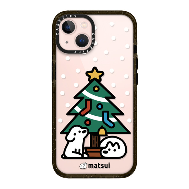 matsui x CASETiFY iPhone 13 ケース ブラック インパクトケース クリスマス