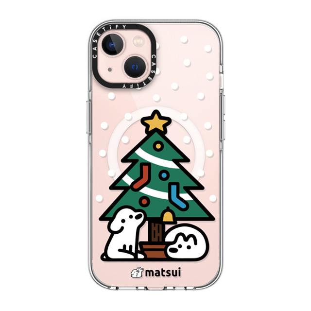 matsui x CASETiFY iPhone 13 ケース クリア クリア ケース MagSafe対応 クリスマス