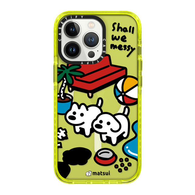 matsui x CASETiFY iPhone 13 Pro ケース ネオン イエロー インパクトケース MagSafe対応 matsui - Shall we messy