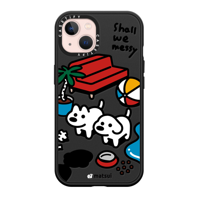 matsui x CASETiFY iPhone 13 ケース マットブラック インパクトケース MagSafe対応 matsui - Shall we messy