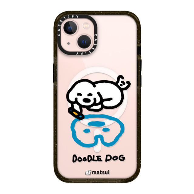 matsui x CASETiFY iPhone 13 ケース ブラック インパクトケース MagSafe対応 matsui - DOODLE DOG_A