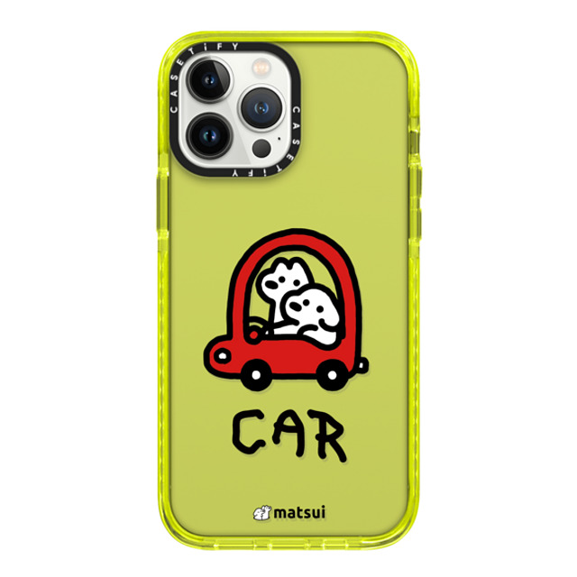 matsui x CASETiFY iPhone 13 Pro Max ケース ネオン イエロー インパクトケース matsui - CAR