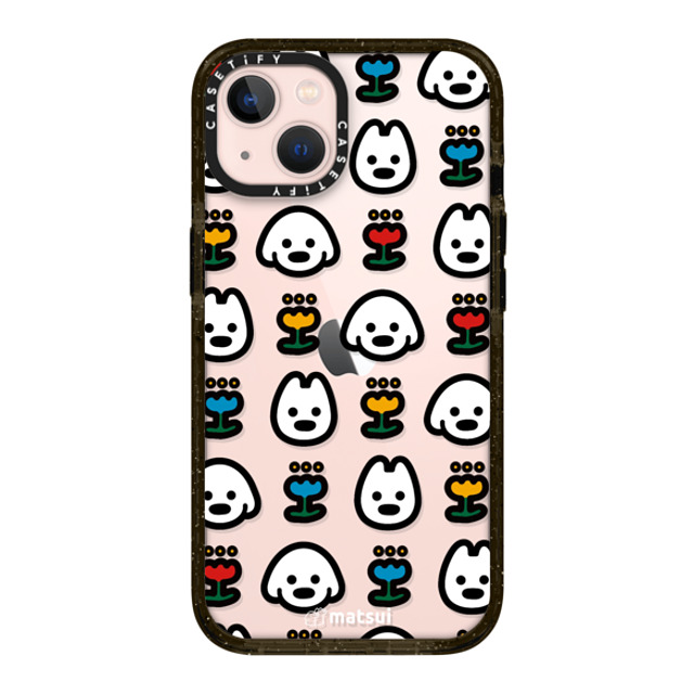 matsui x CASETiFY iPhone 13 ケース ブラック インパクトケース matsui - MANY DOGS