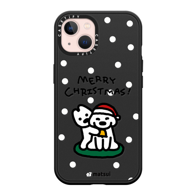 matsui x CASETiFY iPhone 13 ケース マットブラック インパクトケース MagSafe対応 Matsui Christmas Print 1