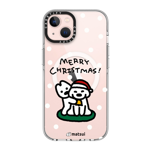 matsui x CASETiFY iPhone 13 ケース クリア クリア ケース MagSafe対応 Matsui Christmas Print 1