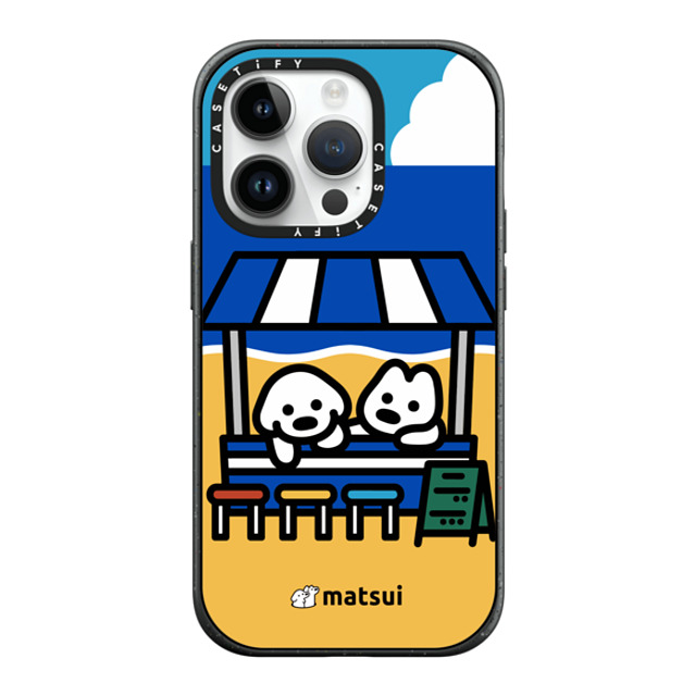 matsui x CASETiFY iPhone 14 Pro ケース マットブラック インパクトケース MagSafe対応 BEACH STORE