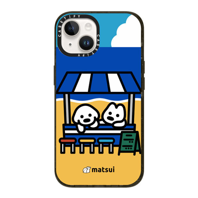 matsui x CASETiFY iPhone 14 ケース ブラック インパクトケース BEACH STORE