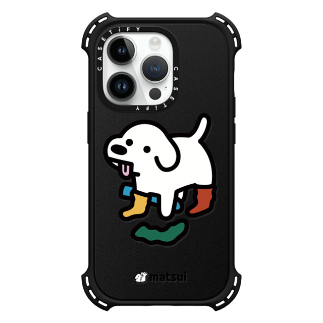 matsui x CASETiFY iPhone 14 Pro ケース マットブラック バウンスケース Socks