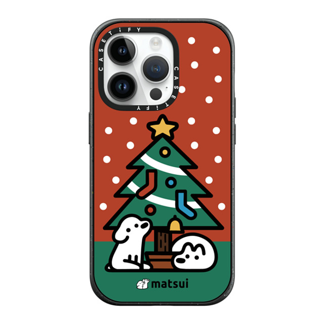 matsui x CASETiFY iPhone 14 Pro ケース マットブラック インパクトケース MagSafe対応 クリスマス