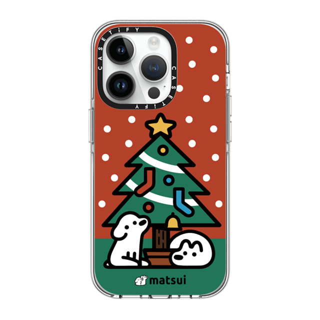 matsui x CASETiFY iPhone 14 Pro ケース クリア クリア ケース MagSafe対応 クリスマス