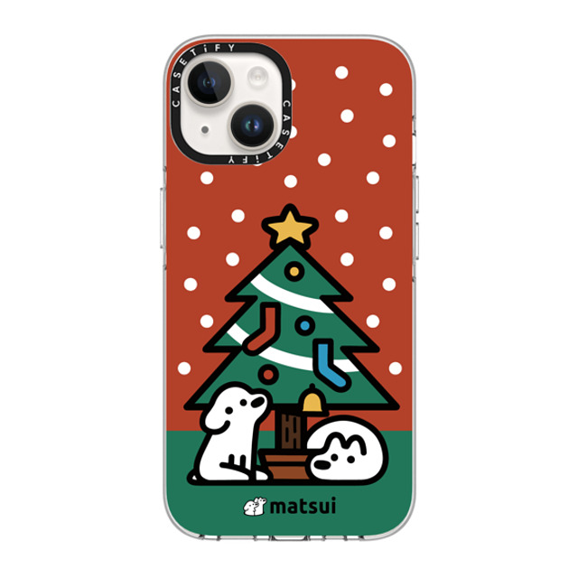 matsui x CASETiFY iPhone 14 ケース クリア クリア ケース MagSafe対応 クリスマス