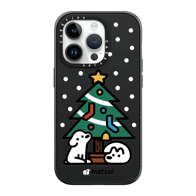 matsui x CASETiFY iPhone 14 Pro ケース マットブラック インパクトケース MagSafe対応 クリスマス