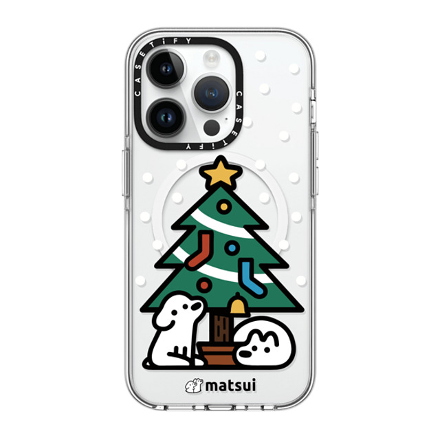 matsui x CASETiFY iPhone 14 Pro ケース クリア クリア ケース MagSafe対応 クリスマス