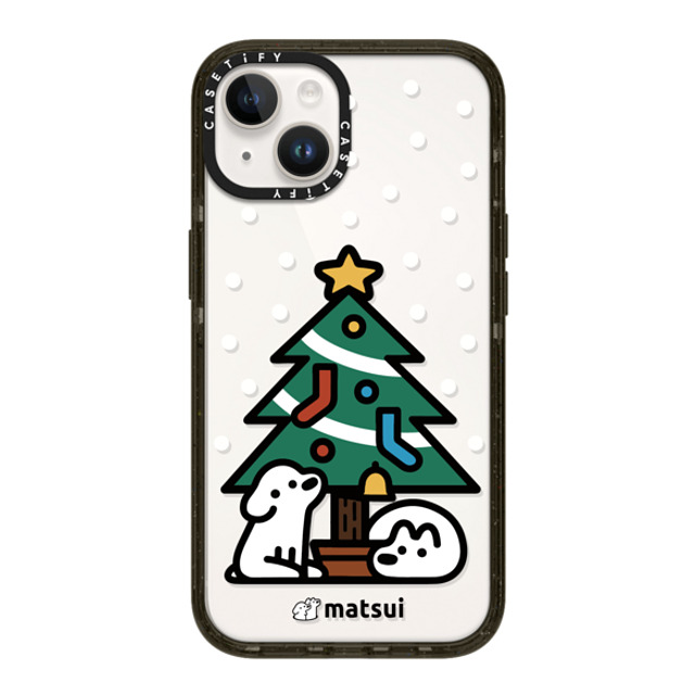 matsui x CASETiFY iPhone 14 ケース ブラック インパクトケース クリスマス