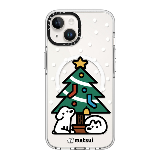 matsui x CASETiFY iPhone 14 ケース クリア クリア ケース MagSafe対応 クリスマス