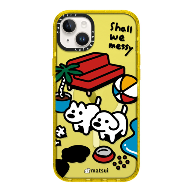 matsui x CASETiFY iPhone 14 Plus Case イエロー Impact Case MagSafe Compatible matsui - Shall we messy matsui x CASETiFY iPhone 14 Plus Case イエロー Impact Case MagSafe Compatible matsui - Shall we messy